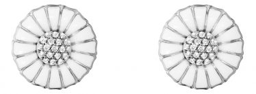 DAISY earrings - rhodium plated sterling silver with diamonds