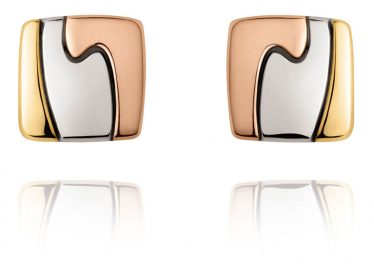 FUSION EARRINGS - 18 KT. YELLOW, WHITE AND ROSE GOLD