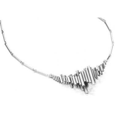Monument oxidized silver big necklace