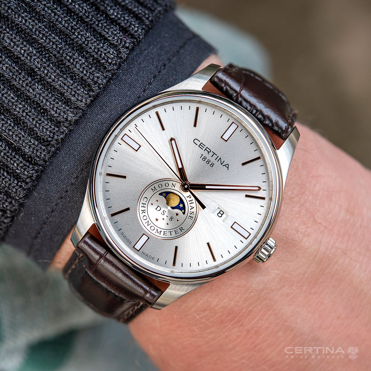 Certina moon 2025 phase watch