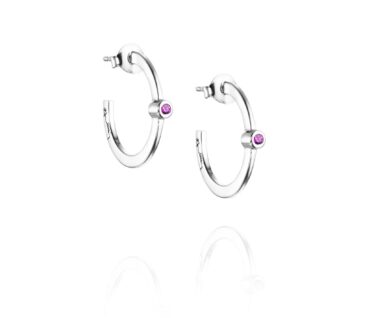 Micro Blink earrings - pink sapphire