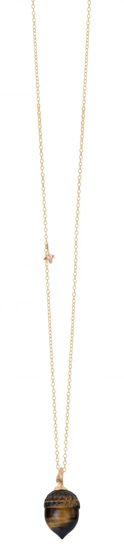 Forest pendant in 18K yellow gold with tiger eye - Image 2