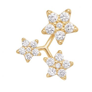 Shooting Stars earrings in 18K yellow gold with diamonds TW.VS