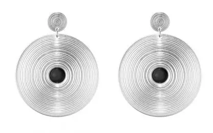 Kosmos Earrings silver onyx