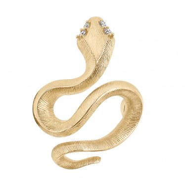 Snakes charm in 18K yellow gold and diamonds TW.VS