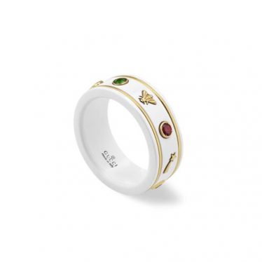 Icon ring with gemstones
