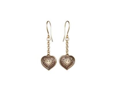 Eura Heart Earrings bronze