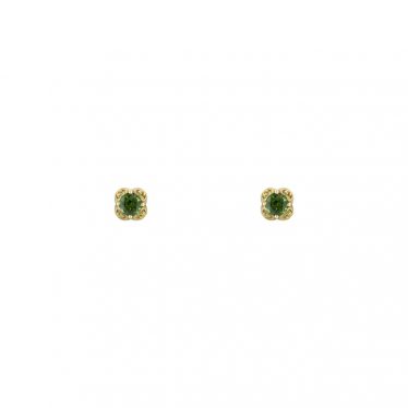 Interlocking G 18k earrings with tourmaline