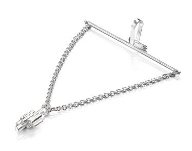 Monument Tie Pin with Chain