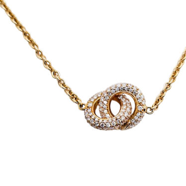 Rose Gold Pave-Set Diamond Necklace