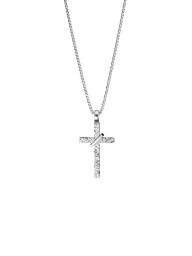 Furrow Cross Necklace