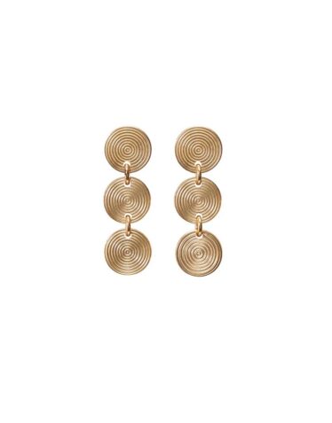 Kosmos earrings 3 parts bronze