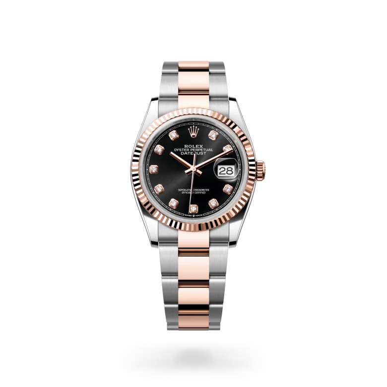 Rolex Datejust 36 Everose Rolesor – Oystersteel-terästä ja Everose-kultaa, M126231-0020 - Lindroos