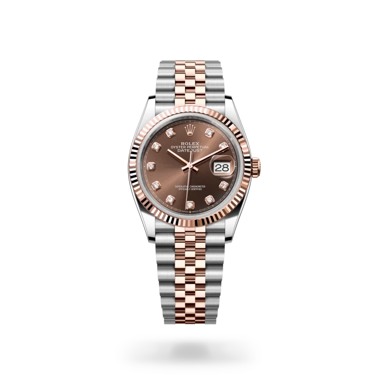 Rolex Datejust 36 Everose Rolesor – Oystersteel-terästä ja Everose-kultaa, M126231-0053 - Lindroos