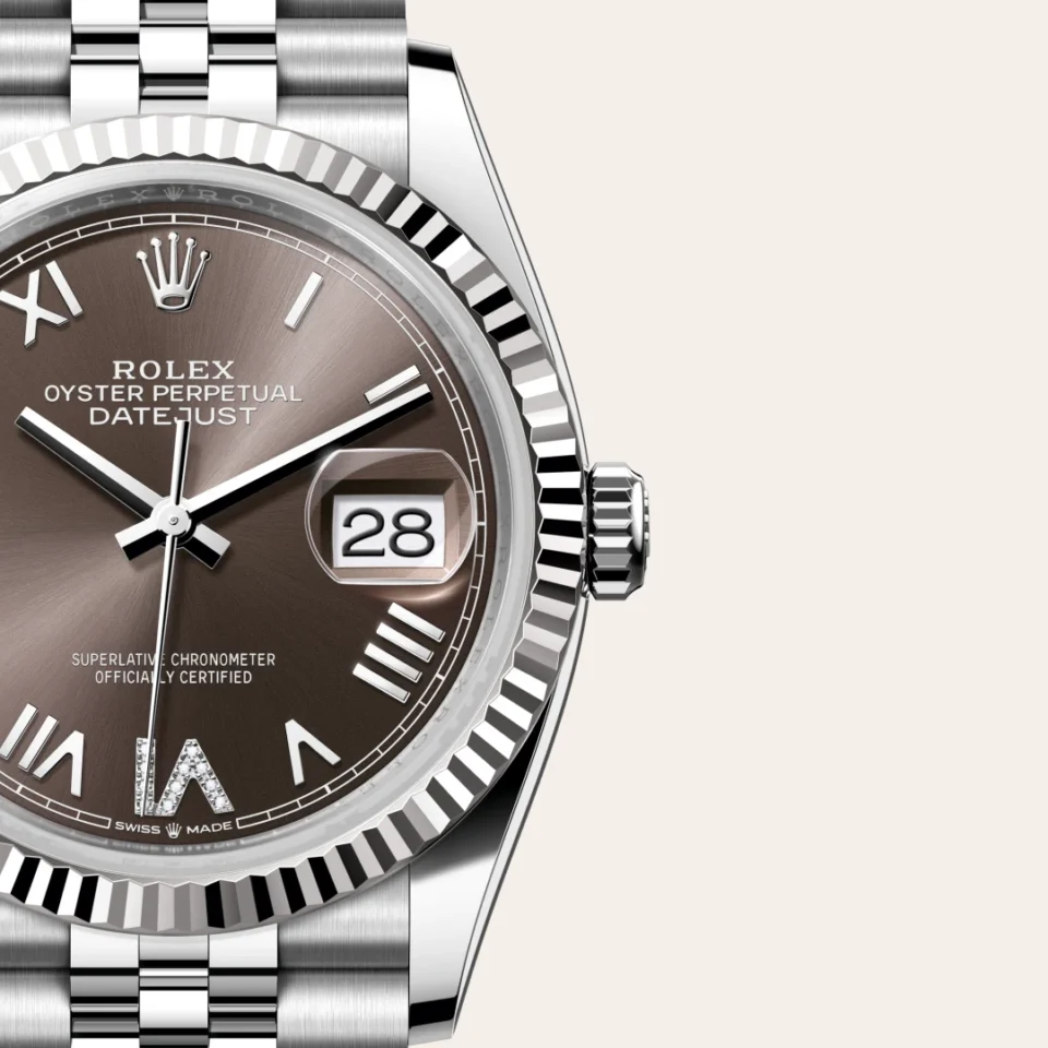 Rolex Datejust 36 Valkoinen Rolesor – Oystersteel-terästä ja valkokultaa, M126234-0071, 3 - Lindroos