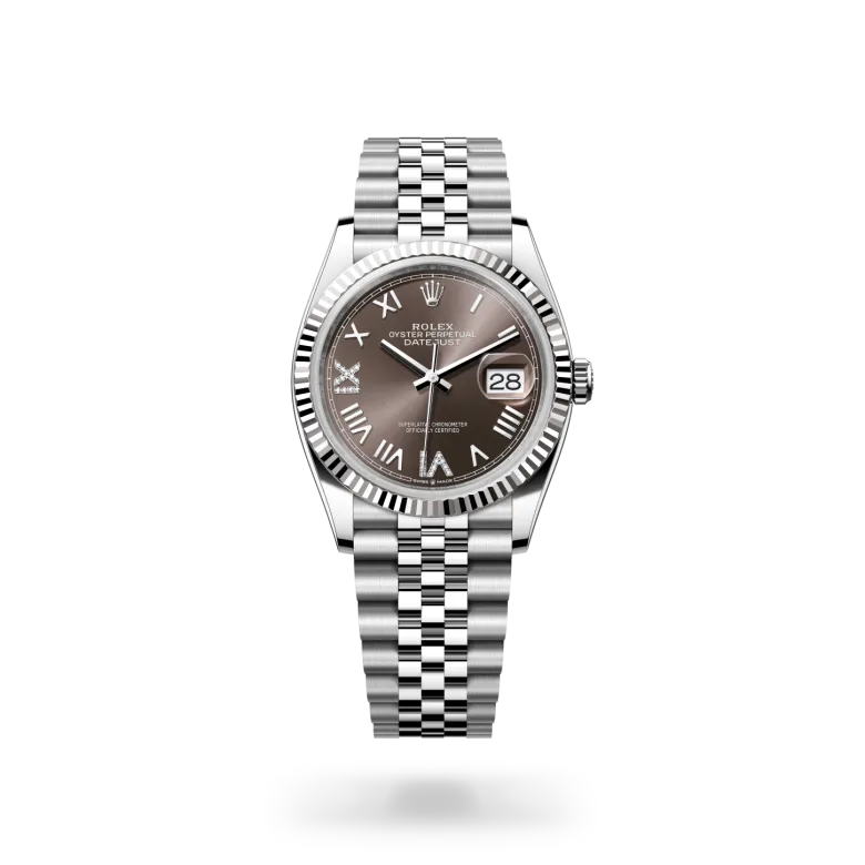 Rolex Datejust 36 Valkoinen Rolesor – Oystersteel-terästä ja valkokultaa, M126234-0071 - Lindroos