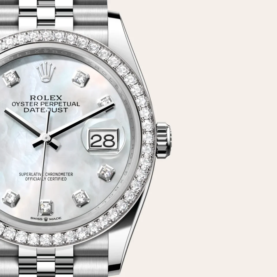 Rolex Datejust 36 Valkoinen Rolesor – Oystersteel-terästä ja valkokultaa, M126284RBR-0011, 3 - Lindroos