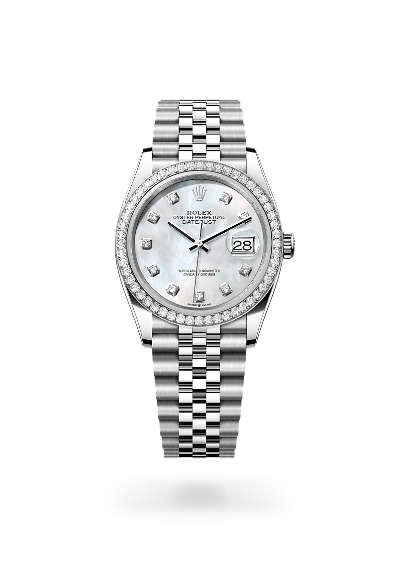 Rolex Datejust 36 in White Rolesor - combination of Oystersteel and white gold, M126284RBR-0011 - Lindroos