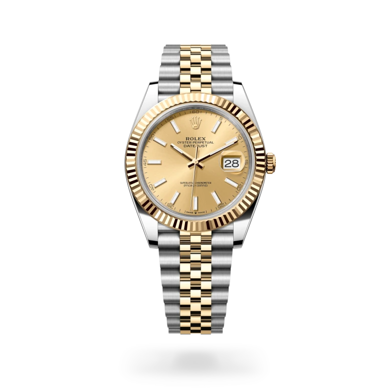 Rolex Datejust 41 Keltainen Rolesor – Oystersteel-terästä ja keltakultaa, M126333-0010 - Lindroos