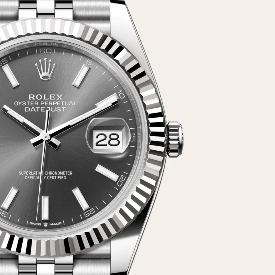 Rolex Datejust 41 Valkoinen Rolesor – Oystersteel-terästä ja valkokultaa, M126334-0014, 3 - Lindroos