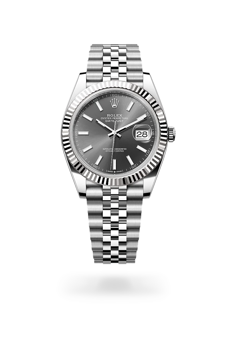Rolex Datejust 41 Valkoinen Rolesor – Oystersteel-terästä ja valkokultaa, M126334-0014 - Lindroos