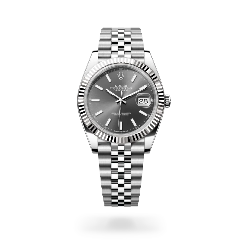 Rolex Datejust 41 Valkoinen Rolesor – Oystersteel-terästä ja valkokultaa, M126334-0014 - Lindroos