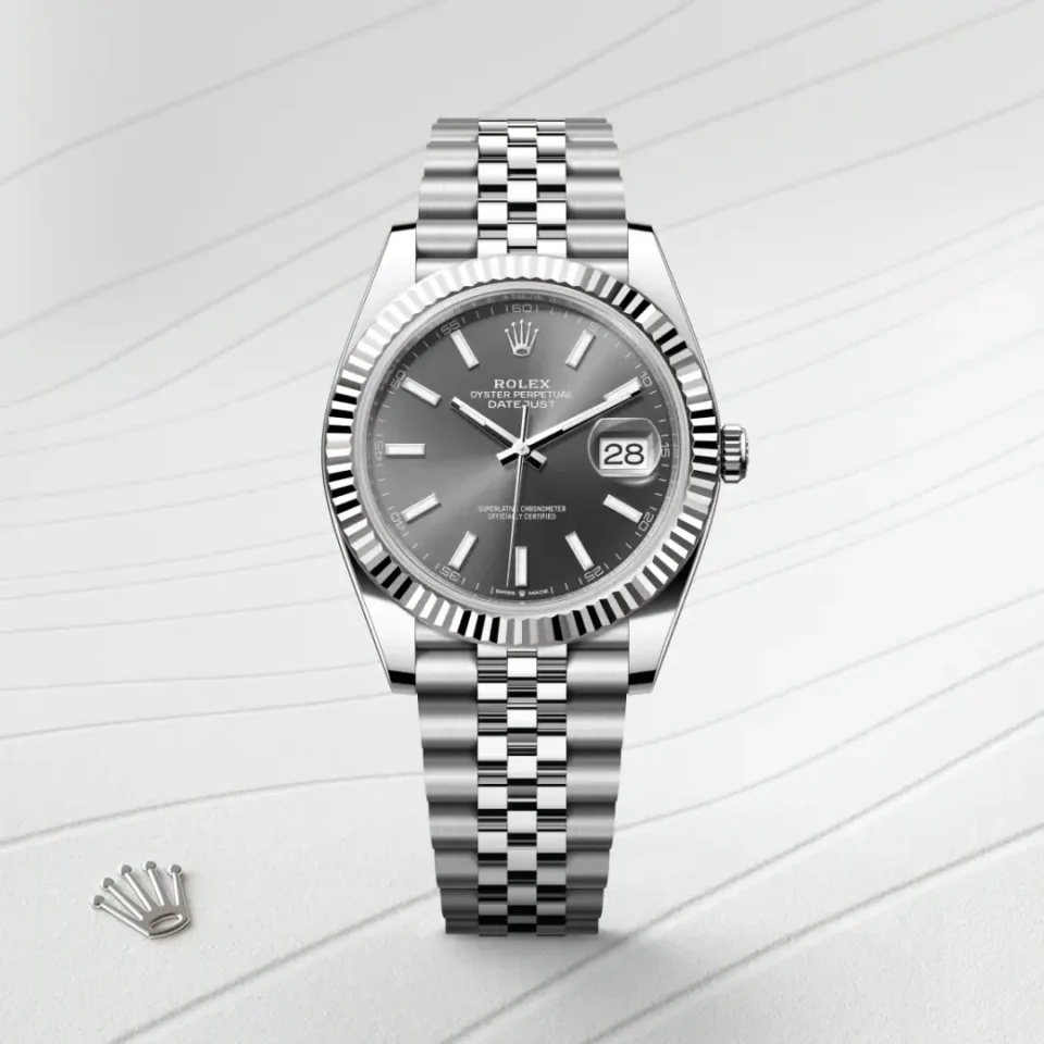 Rolex Datejust 41 Valkoinen Rolesor – Oystersteel-terästä ja valkokultaa, M126334-0014, 1 - Lindroos