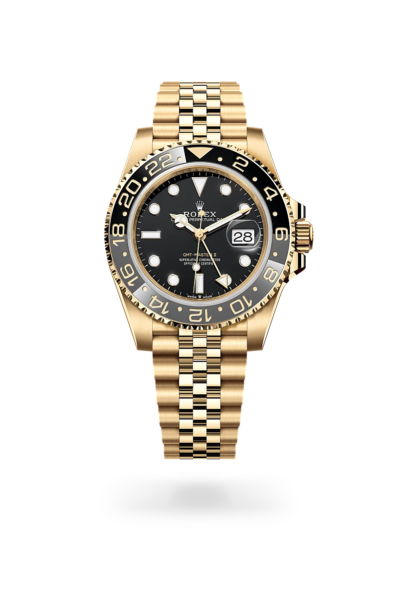 Rolex GMT-Master II in 18 ct yellow gold, M126718GRNR-0001 - Lindroos