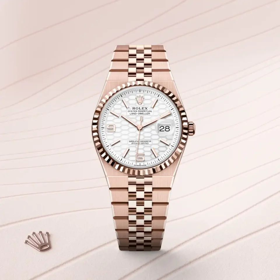 Rolex Land-Dweller 36 18k Everose-kulta, M127235-0001, 1 - Lindroos