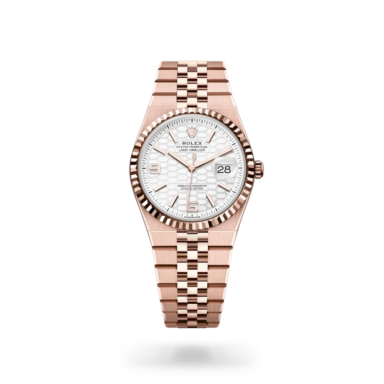 Rolex Land-Dweller 36 18k Everose-kulta, M127235-0001 - Lindroos