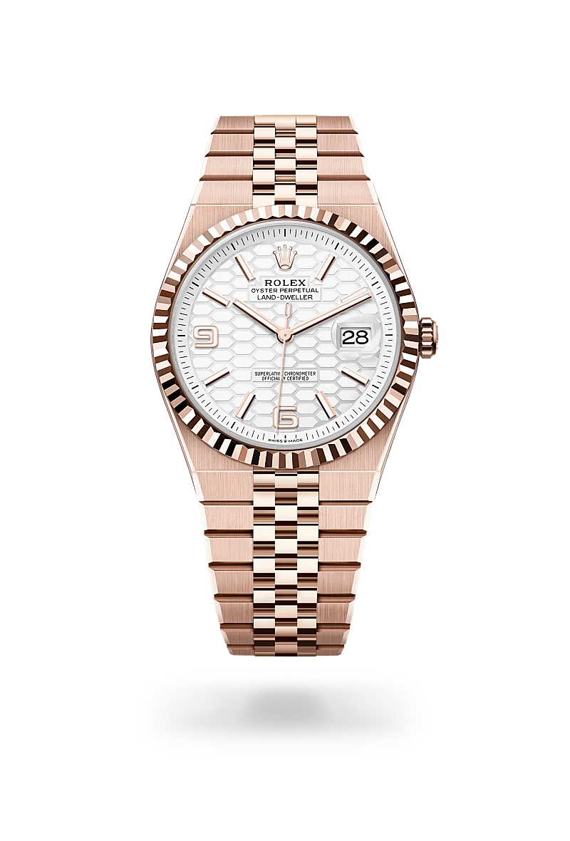 Rolex Land-Dweller 40 in 18 ct Everose gold, M127335-0001 - Lindroos