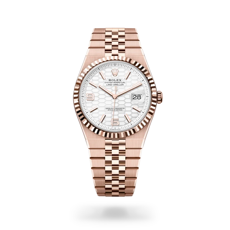 Rolex Land-Dweller 40 18k Everose-kulta, M127335-0001 - Lindroos