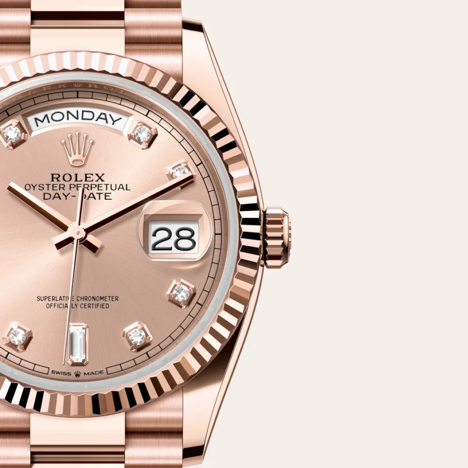 Rolex Day-Date 36 18k Everose-kulta, M128235-0009, 3 - Lindroos