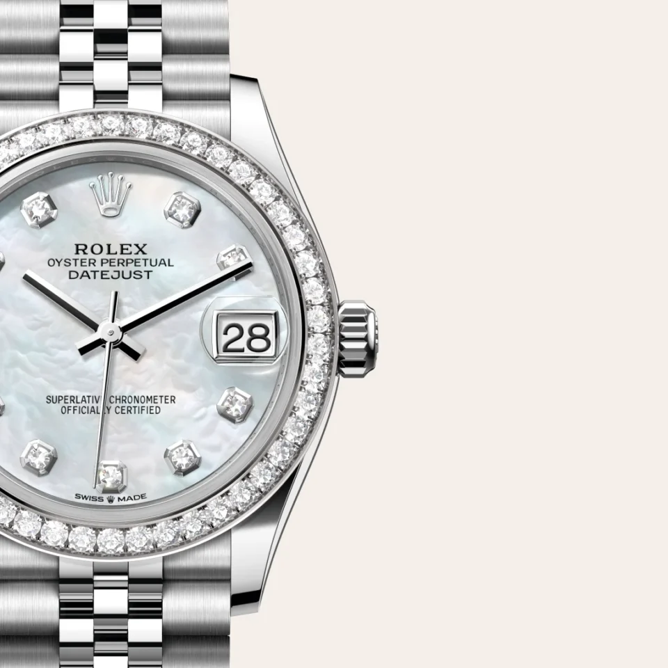 Rolex Datejust 31 Valkoinen Rolesor – Oystersteel-terästä ja valkokultaa, M278384RBR-0008, 3 - Lindroos