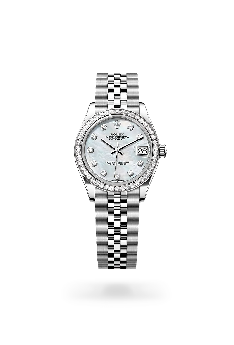 Rolex Datejust 31 Valkoinen Rolesor – Oystersteel-terästä ja valkokultaa, M278384RBR-0008 - Lindroos
