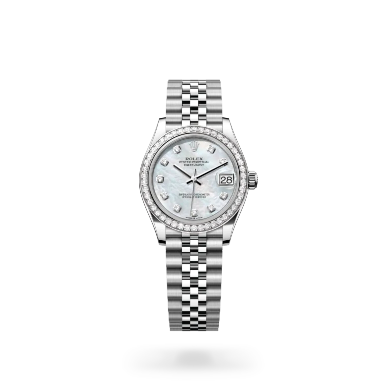 Rolex Datejust 31 Valkoinen Rolesor – Oystersteel-terästä ja valkokultaa, M278384RBR-0008 - Lindroos