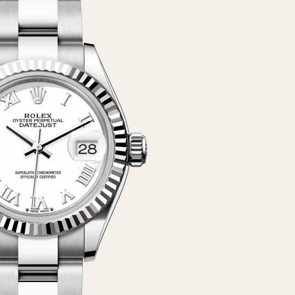 Rolex Lady-Datejust Valkoinen Rolesor – Oystersteel-terästä ja valkokultaa, M279174-0020, 3 - Lindroos