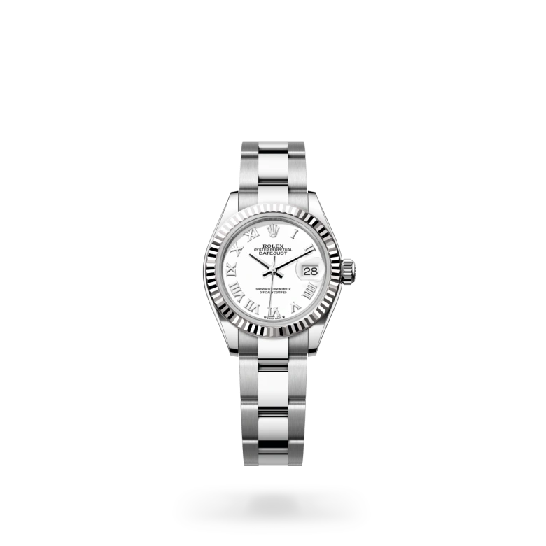 Rolex Lady-Datejust Valkoinen Rolesor – Oystersteel-terästä ja valkokultaa, M279174-0020 - Lindroos