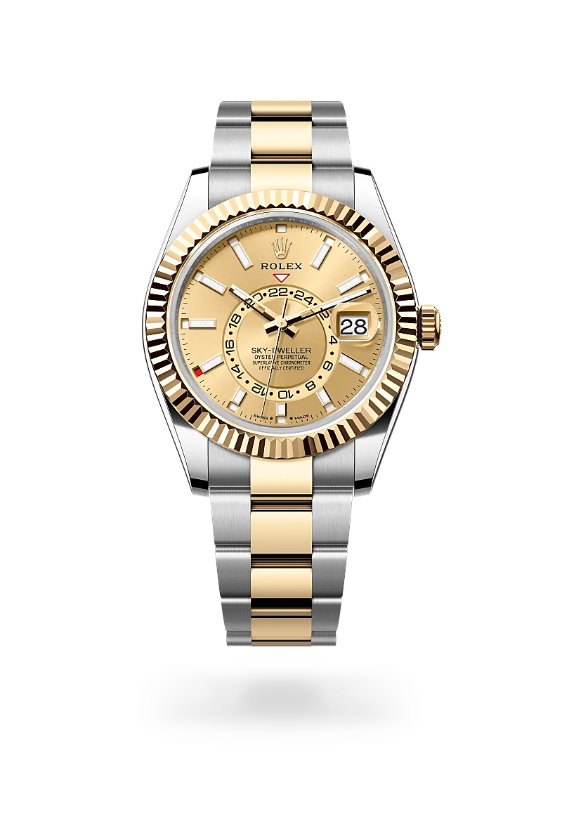 Rolex Sky-Dweller Keltainen Rolesor – Oystersteel-terästä ja keltakultaa, M336933-0001 - Lindroos