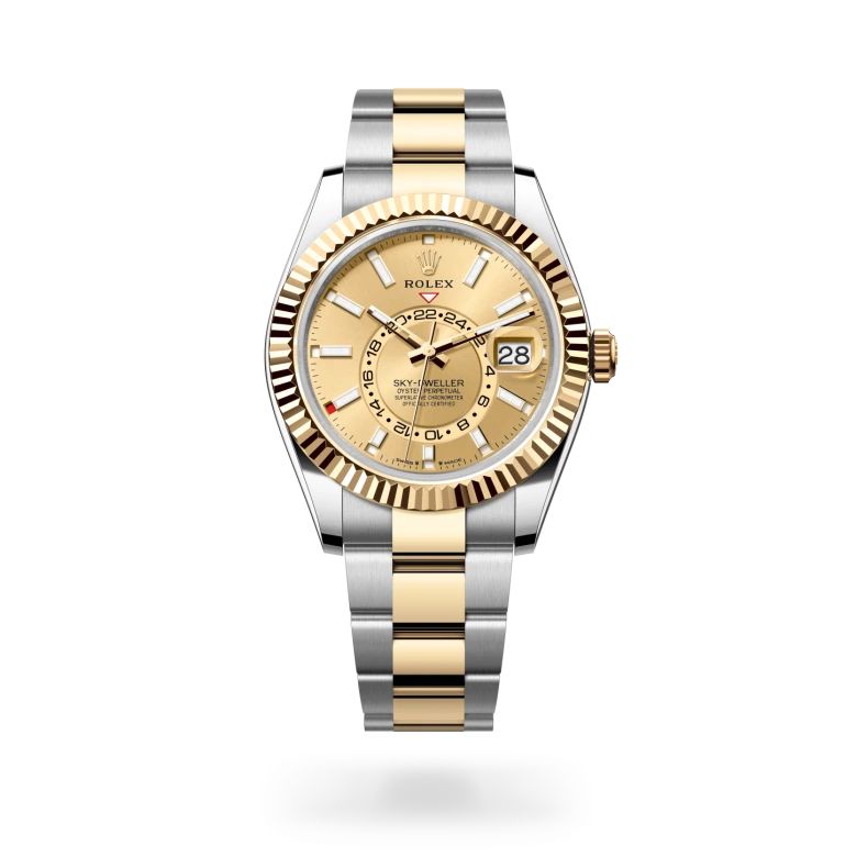Rolex Sky-Dweller Keltainen Rolesor – Oystersteel-terästä ja keltakultaa, M336933-0001 - Lindroos
