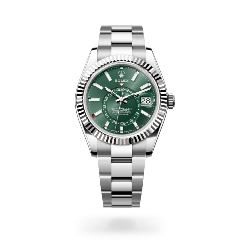 Rolex Sky-Dweller in White Rolesor - combination of Oystersteel and white gold, M336934-0001 - Lindroos
